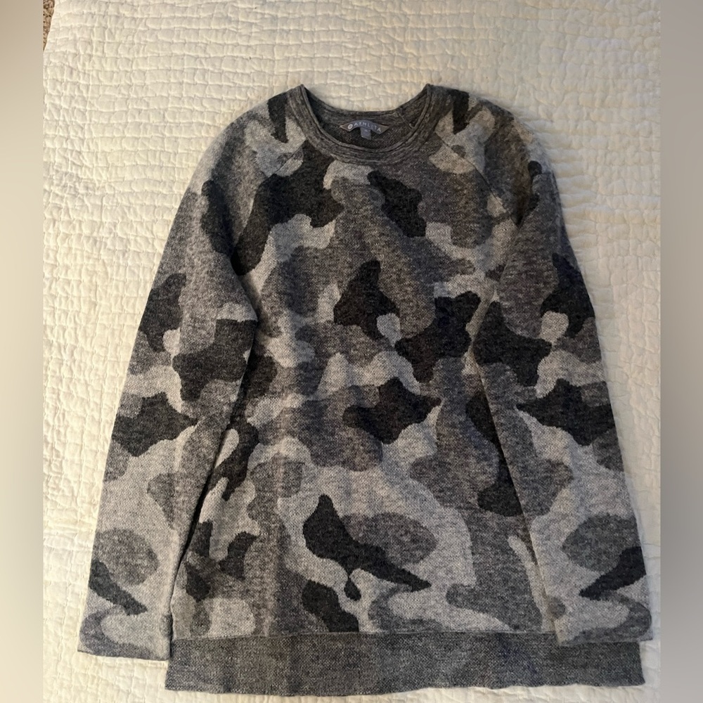 Athleta wool grey camp sweater
